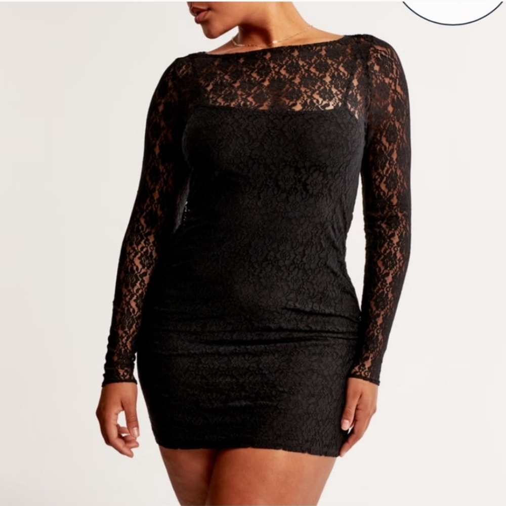 NWT Abercrombie Long Sleeve Lace Mini Dress Petite